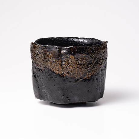 直木美佐「黒楽茶碗 径11.2×高9.2cm」