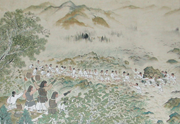瀬戸の岩引きの図「出石神社」